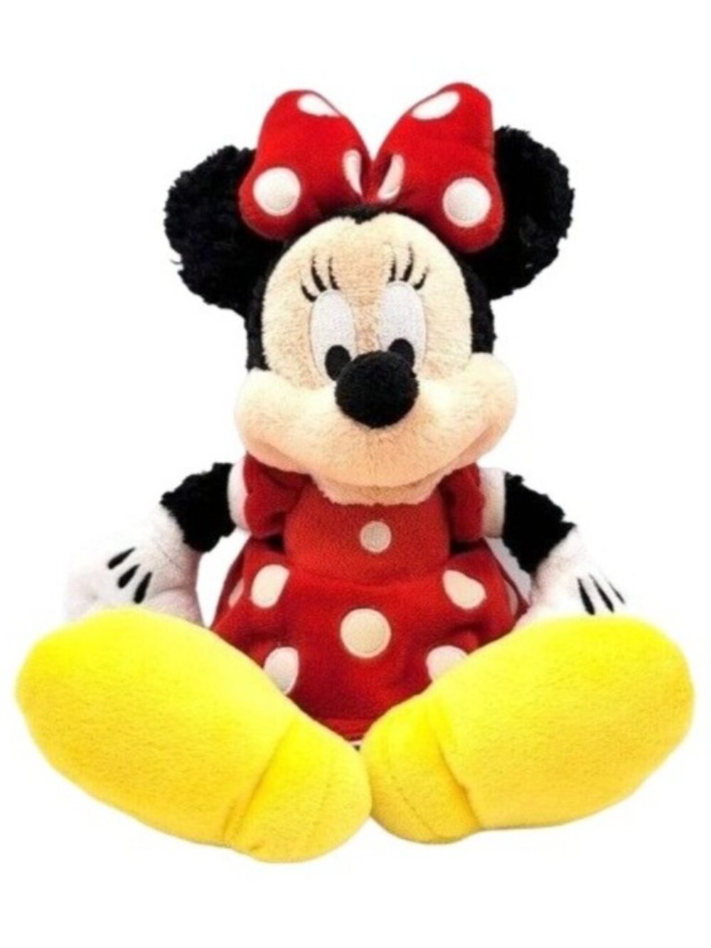 Disney Parks Minnie Mouse Bean Bag Doll Soft 11" Dot Dress Bow Plush Vintage NEW